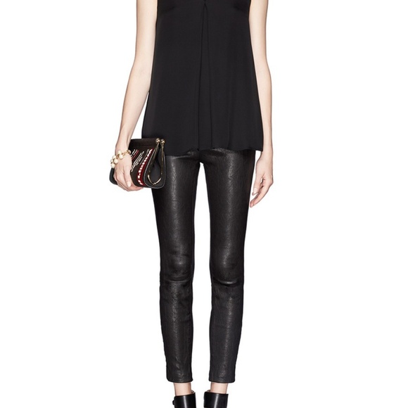 THEORY 100% silk black v-neck tank top – S - Picture 3 of 6